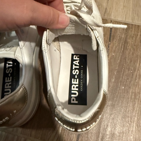 Golden Goose Pure Star Leather Glitter Low Top Sneakers - Picture 6 of 8